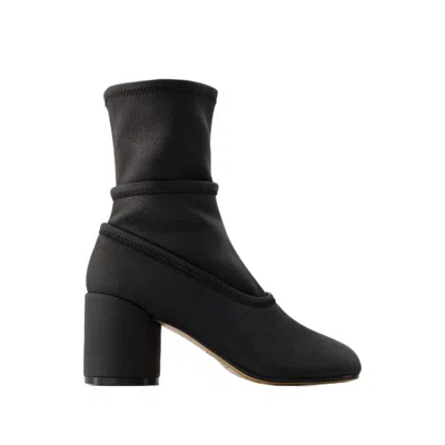 Shop Mm6 Maison Margiela Ankle Boots - Polyester - Black