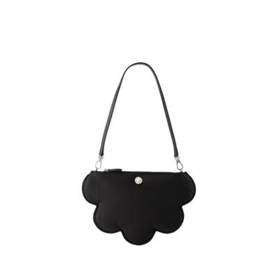 Shop Simone Rocha Daisy Shoulder Bag  - Polyester - Black