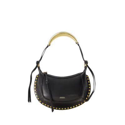 Shop Isabel Marant Oskan Moon Gd Shoulder Bag - Leather - Black