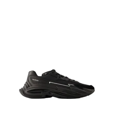 Shop Balmain B-dr4g0n Sneakers - Synthetic Leather - Black