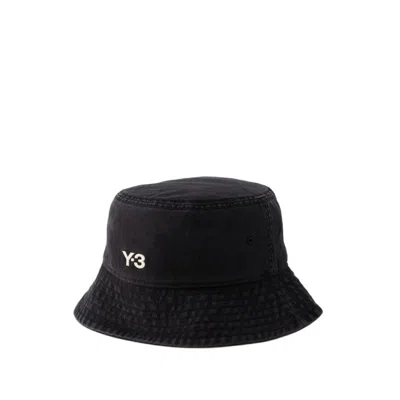 Shop Y-3 Bucket Hat - Cotton - Black