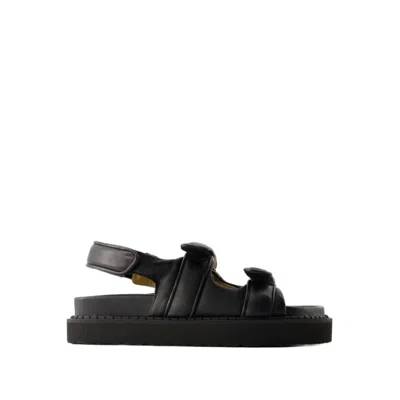 Shop Isabel Marant Madee Sandals - Leather - Black