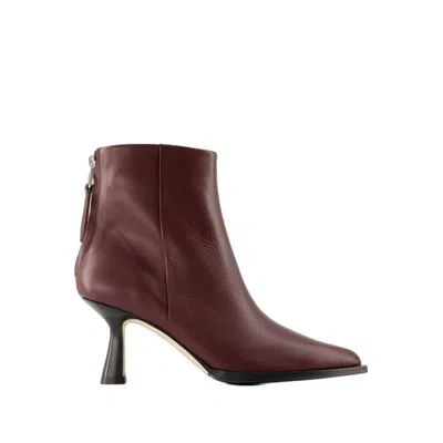 Shop Aeyde Kala Ankle Boots - Leather - Red In Brown
