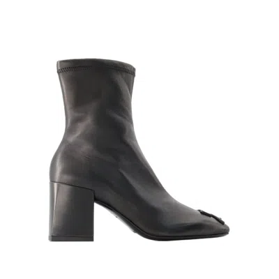 Shop Courrèges Heritage Boots - Leather - Black