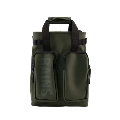 Shop Rains Texel Backpack - Synthetic - Green In Black