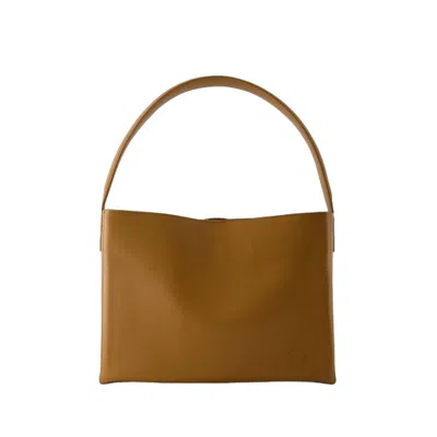 Shop Ines De La Fressange Leonore L Shoulder Bag - Leather - Camel In Orange