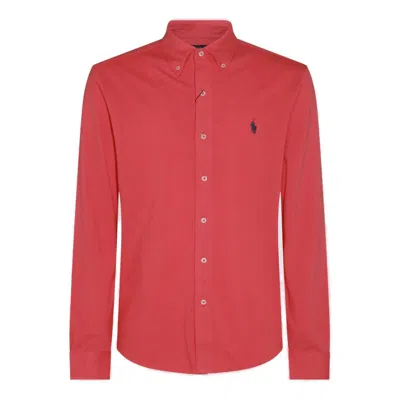 Shop Polo Ralph Lauren Pony Embroidered Buttoned Shirt In Red