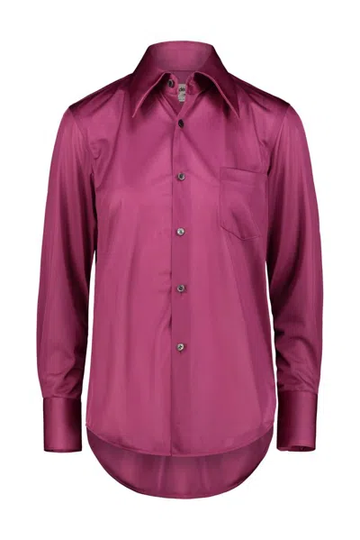 Shop Comme Des Garçons Shirt Long In Purple