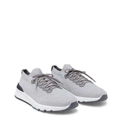 Shop Brunello Cucinelli Sneakers Silver
