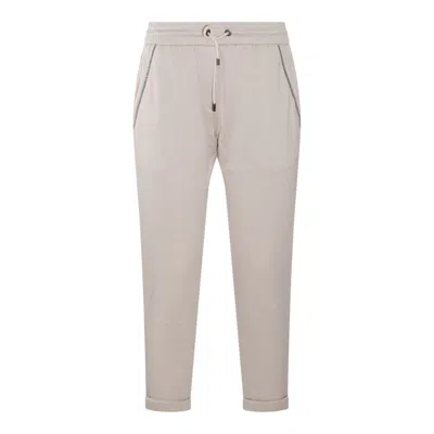 Shop Brunello Cucinelli Trousers In Warm White