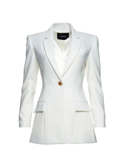 Shop Retroféte Women's Kristen Blazer In White Satin