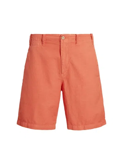 Shop Polo Ralph Lauren Men's Classic-fit Martime Cotton-linen Shorts In Summer Coral