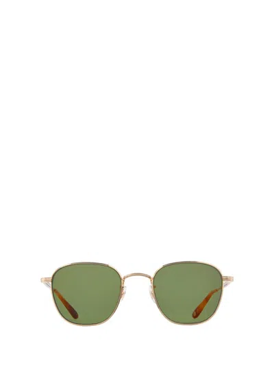 Shop Garrett Leight Sunglasses In Gold-ember Tortoise/semi-flat Green