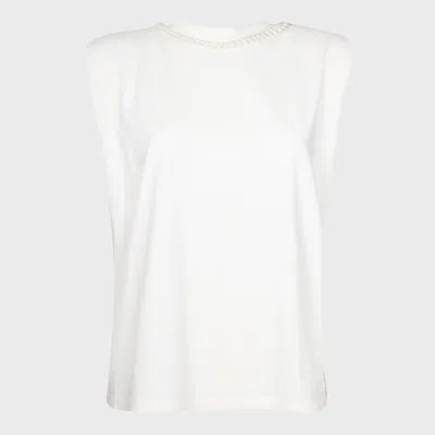 Shop Golden Goose White Cotton T-shirt In Heritage White