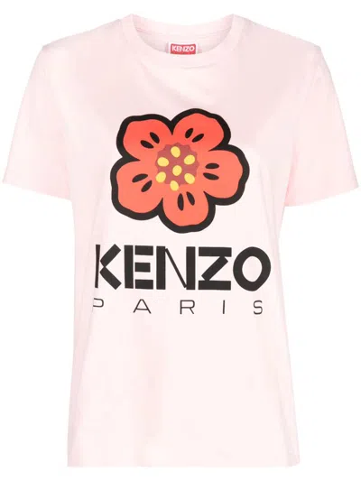 Shop Kenzo Boke Flower T-shirt In Pink & Purple