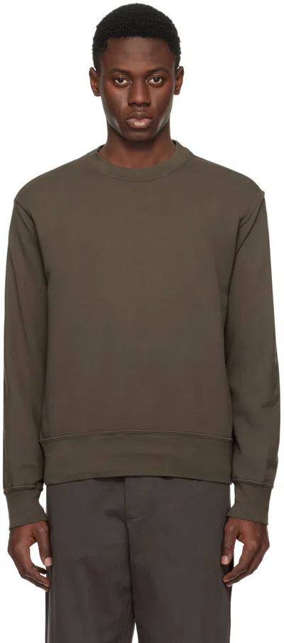 Shop Lady White Co. Brown Relaxed Sweatshirt In Bark