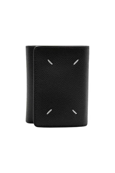 Shop Maison Margiela Four Stitches Wallet Accessories In Black