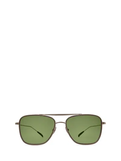 Shop Mr Leight Mr. Leight Sunglasses In White Gold-maple/green