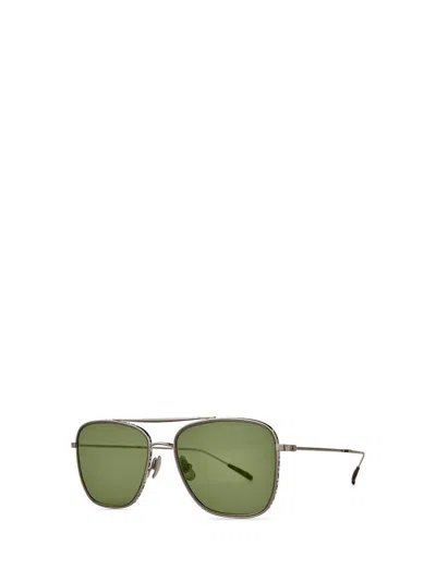 Shop Mr Leight Mr. Leight Sunglasses In White Gold-maple/green