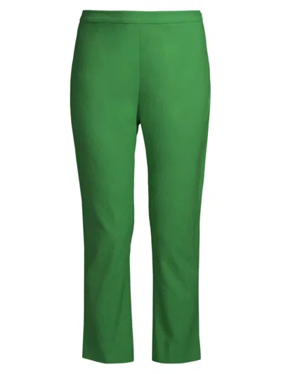 Shop Frances Valentine Women's Lucy High-rise Slim-fit Crop Pants In Green