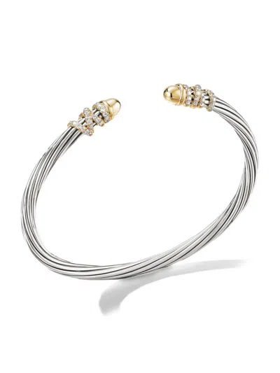 Shop David Yurman Women's Helena Bracelet In Sterling Silver In Gold Dome