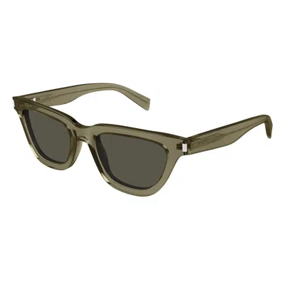 Shop Saint Laurent Eyewear Sunglasses In Brown