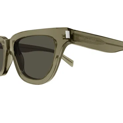 Shop Saint Laurent Eyewear Sunglasses In Brown