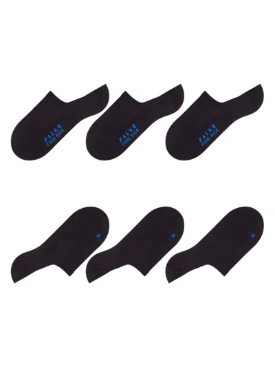 Shop Falke Men's Cool Kick Invisible Socks, Pack Of 3 In Black