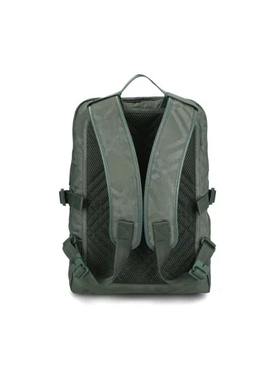 Shop Burberry Checked Jacquard Zipped Backpack In Green