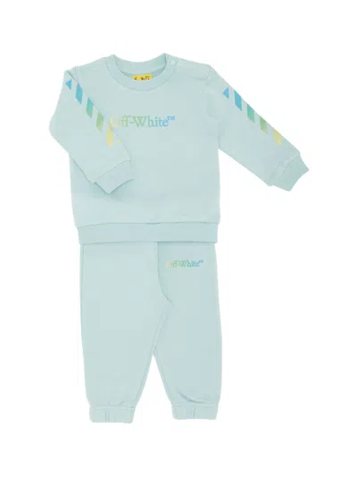 Shop Off-white Baby Girl's Ombré Arrow Sweatsuit In Blue