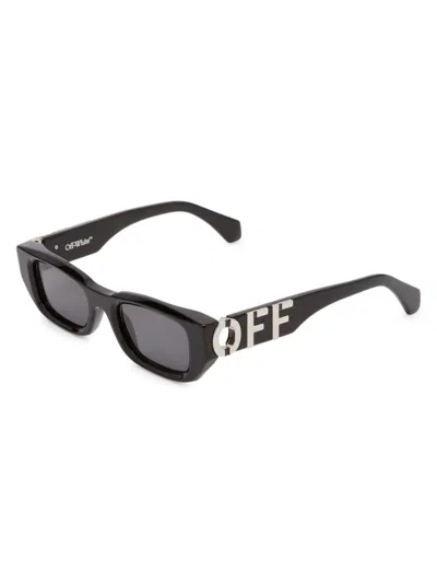 Shop Off-white Women's Greeley 54mm Geometric Sunglasses In Black Dark Grey