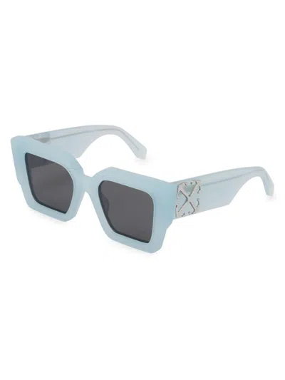 Shop Off-white Women's 55mm Catalina Geometric Sunglasses In Light Blue Grey