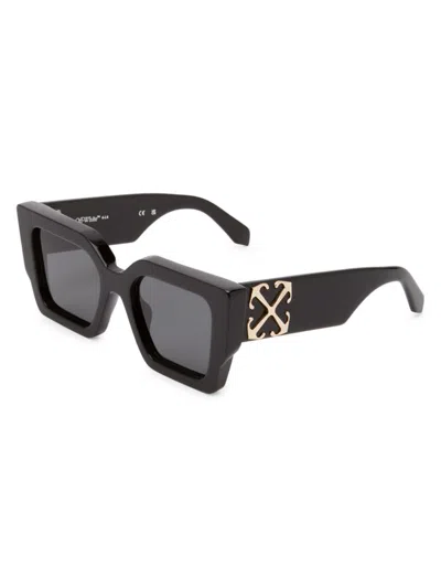 Shop Off-white Women's 55mm Catalina Geometric Sunglasses In Black Dark Grey