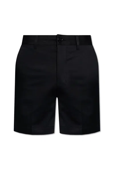 Shop Ami Alexandre Mattiussi Ami Paris Ami De Coeur Motif Chino Shorts In Black