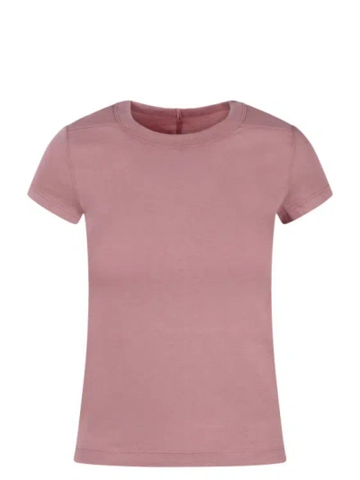 Shop Rick Owens Cropped Level T-shirt In Pink