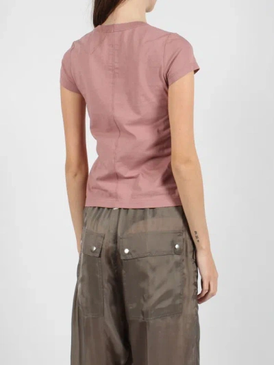 Shop Rick Owens Cropped Level T-shirt In Pink