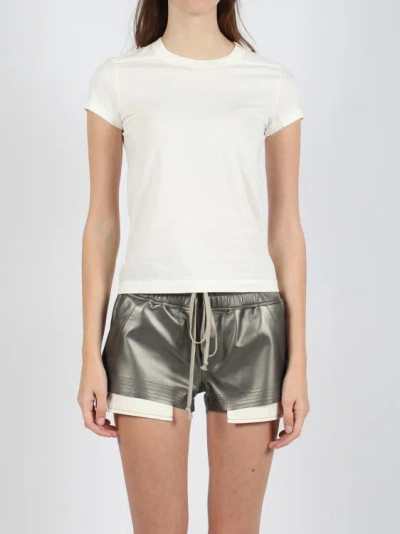 Shop Rick Owens Cropped Level T-shirt In White