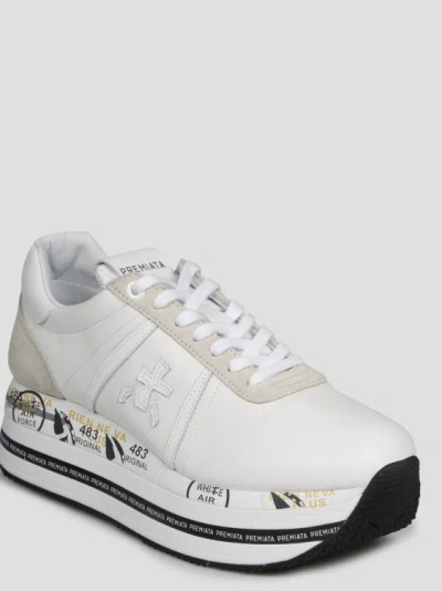 Shop Premiata Beth Sneakers In White