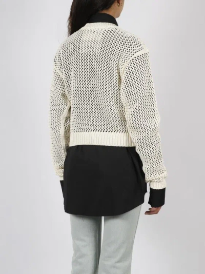 Shop Ramael Bio Cable Crewneck Sweater In White