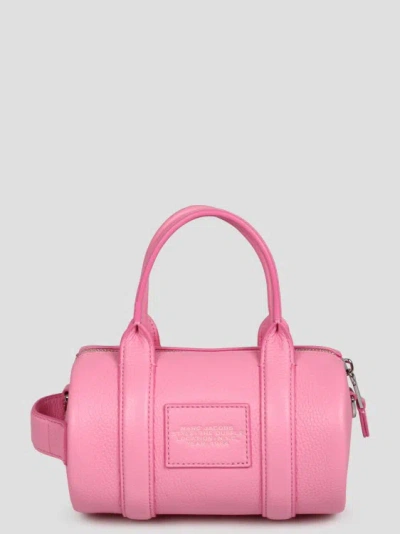 Shop Marc Jacobs The Leather Mini Duffle Bag In Pink