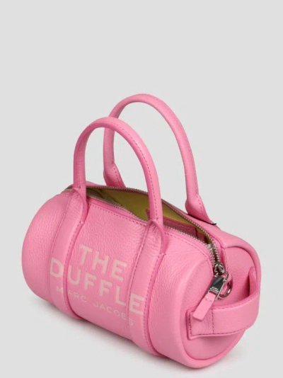 Shop Marc Jacobs The Leather Mini Duffle Bag In Pink