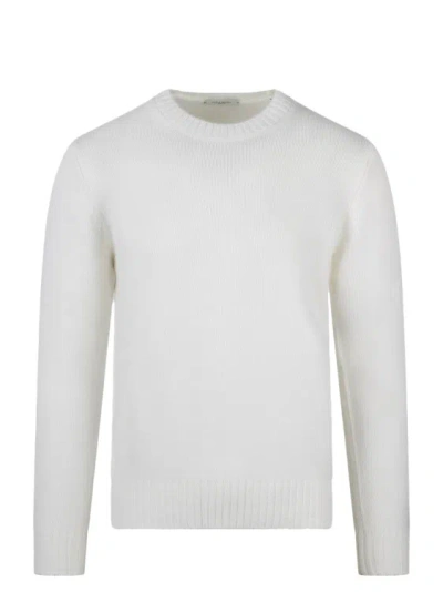 Shop Paolo Pecora Crewneck Sweater In White