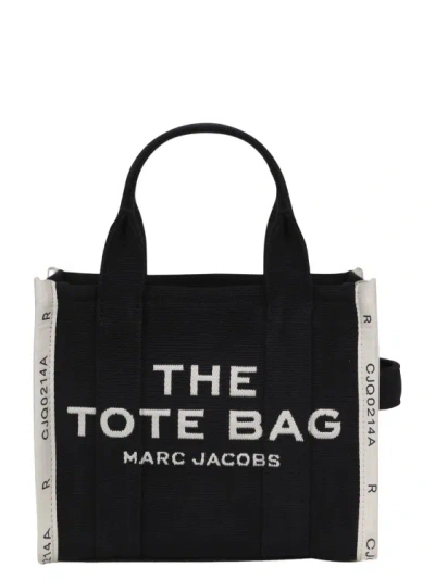 Shop Marc Jacobs The Jacquard Small Tote Bag In Black