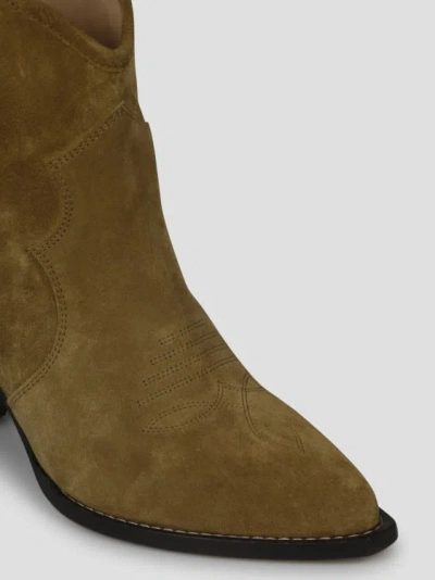 Isabel Marant Darizo Suede Western Booties In Brown