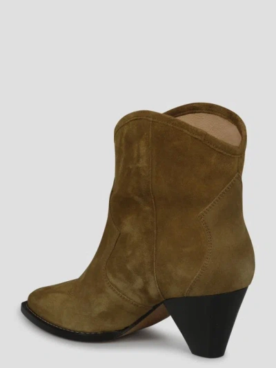Isabel Marant Darizo Suede Western Booties In Brown