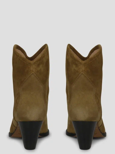 Isabel Marant Darizo Suede Western Booties In Brown