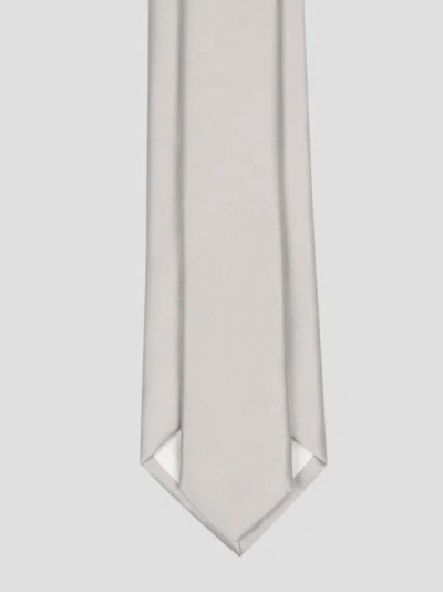 Shop Tagliatore Satin Tie In Grey