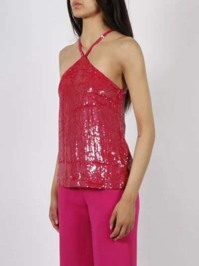 Shop P.a.r.o.s.h Sequins Blouse In Pink