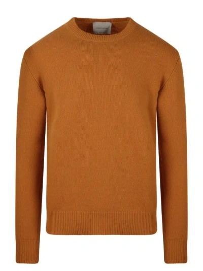 Shop Moreno Martinelli Wool Crewneck Sweater In Brown