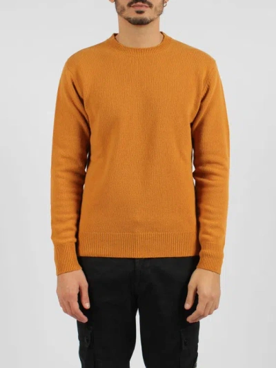 Shop Moreno Martinelli Wool Crewneck Sweater In Brown